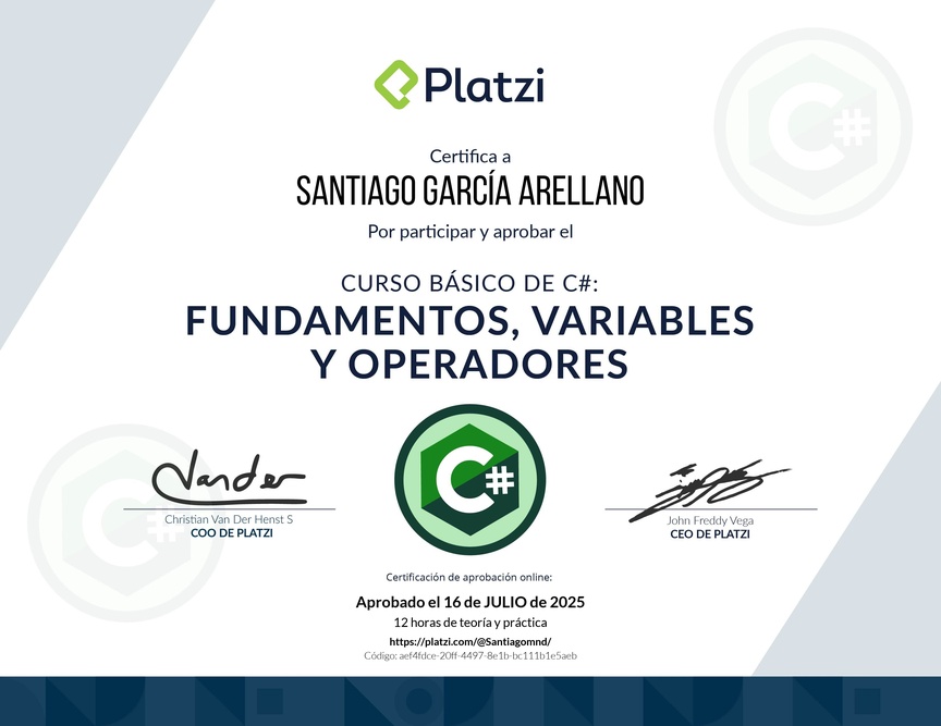 Curso Básico de Programación con C#